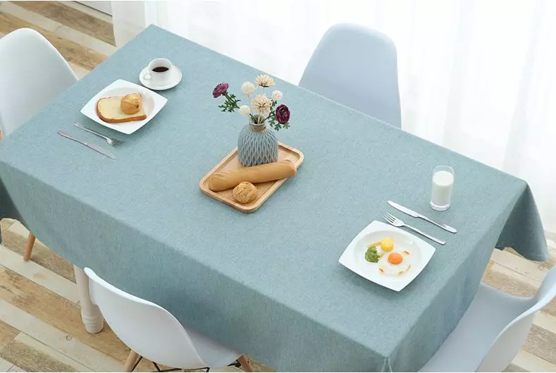 Khăn bàn ăn màu xanh mint nhạt 