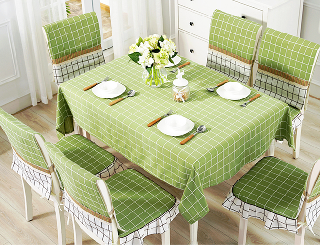Khăn vải trải bàn màu xanh lá